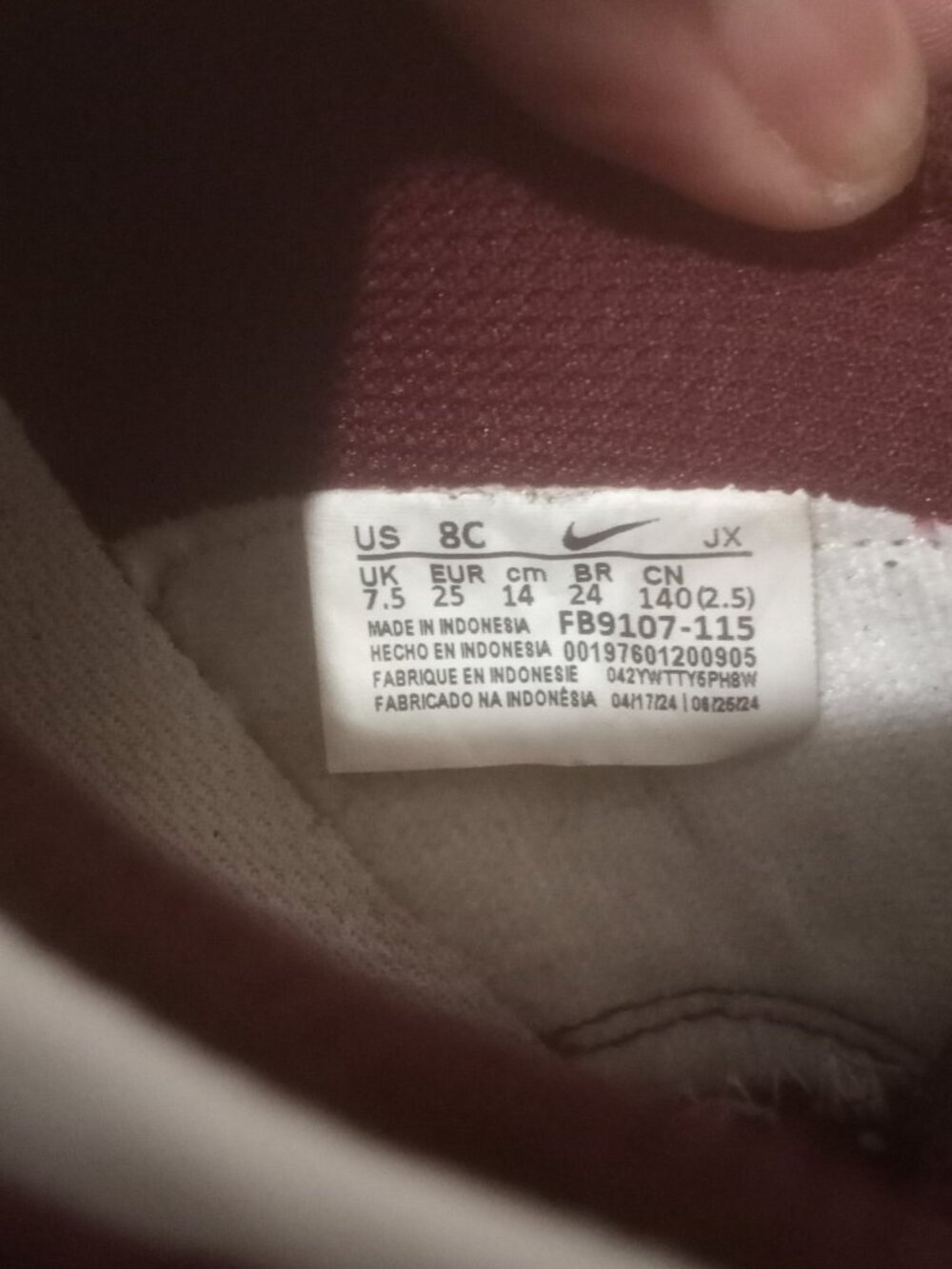 Nike Dunk Low White Redwood TD Toddler FB9107-115 8C Retro Authentic Sneakers - Picture 2 of 13